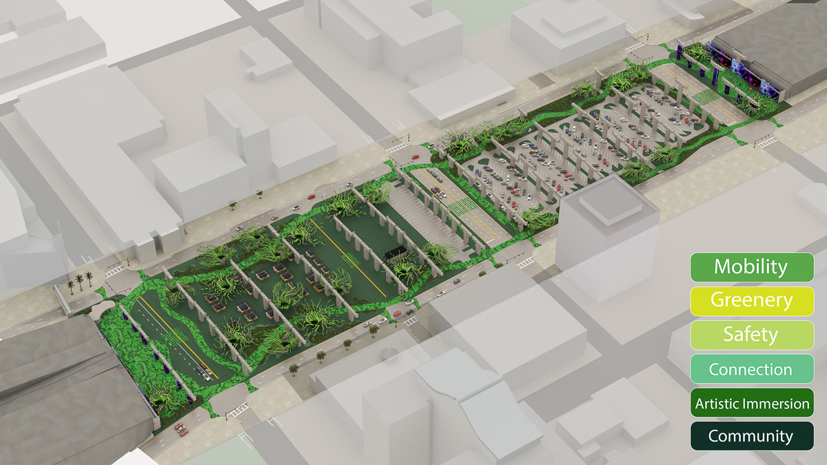 concept rendering of the canopy under a florida highway